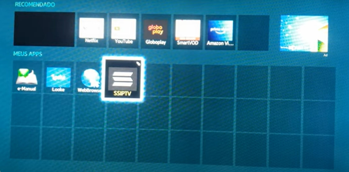 Aplicativo SSIPTV na Smart TV Samsung