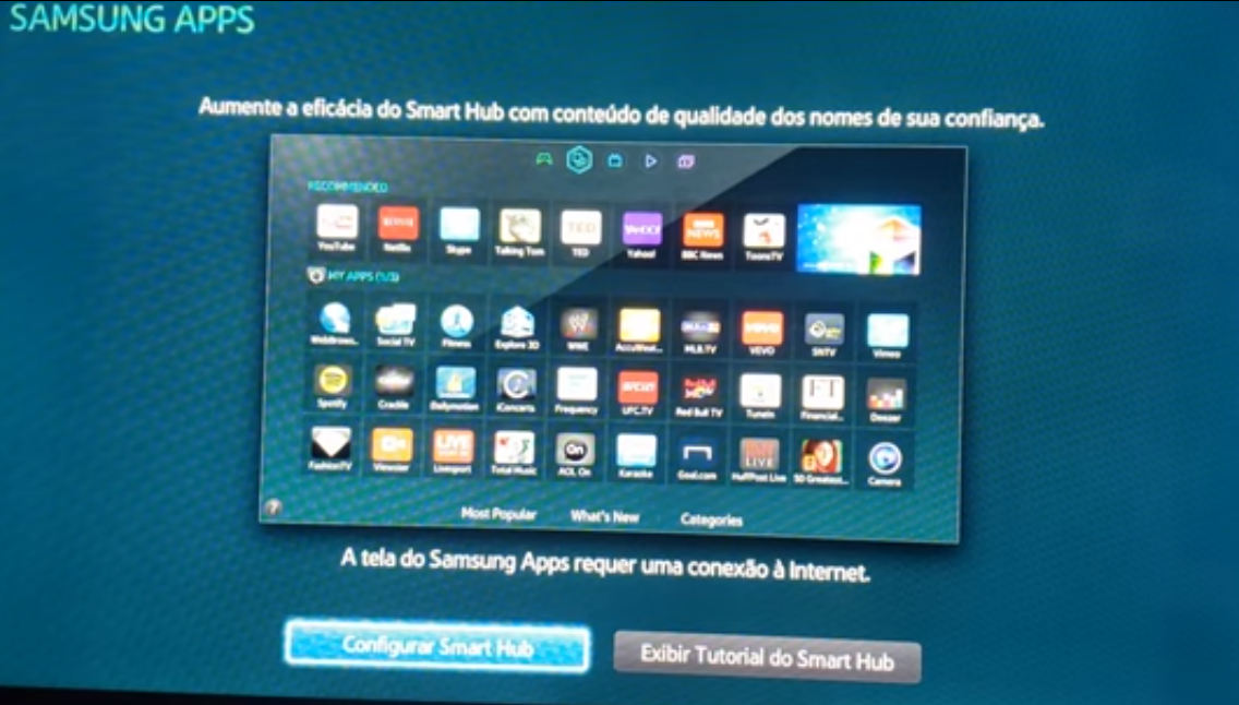 Configurando o Smart hub - TV Samsung Smart